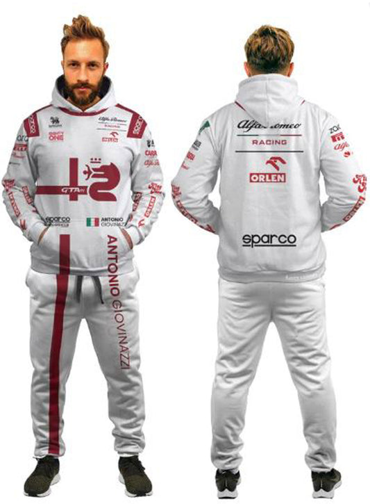 Antonio Giovinazzi F1 2022 Racing Uniform Clothes Sweatshirt Zip Hoodie Sweatpants