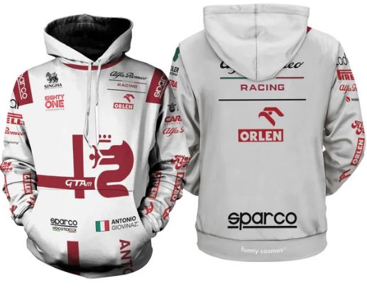 Antonio Giovinazzi F1 2022 Racing Uniform Clothes Sweatshirt Zip Hoodie Sweatpants