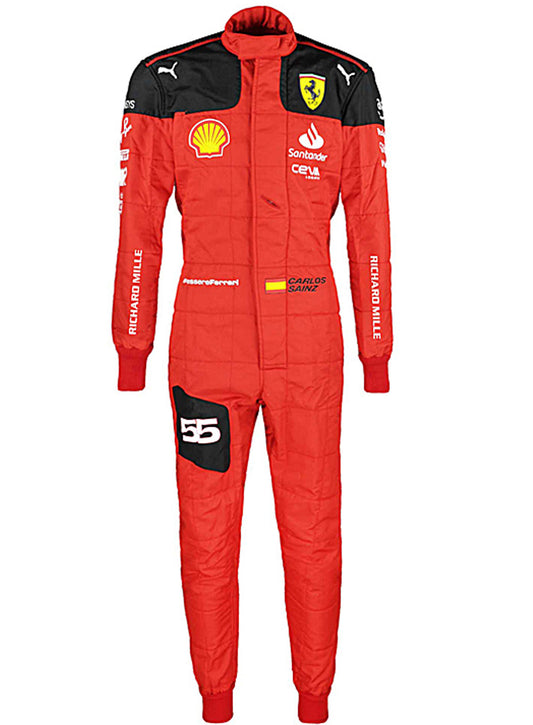 Carlos Sainz Ferrari 2023 F1 Race Suit Sublimation Replica