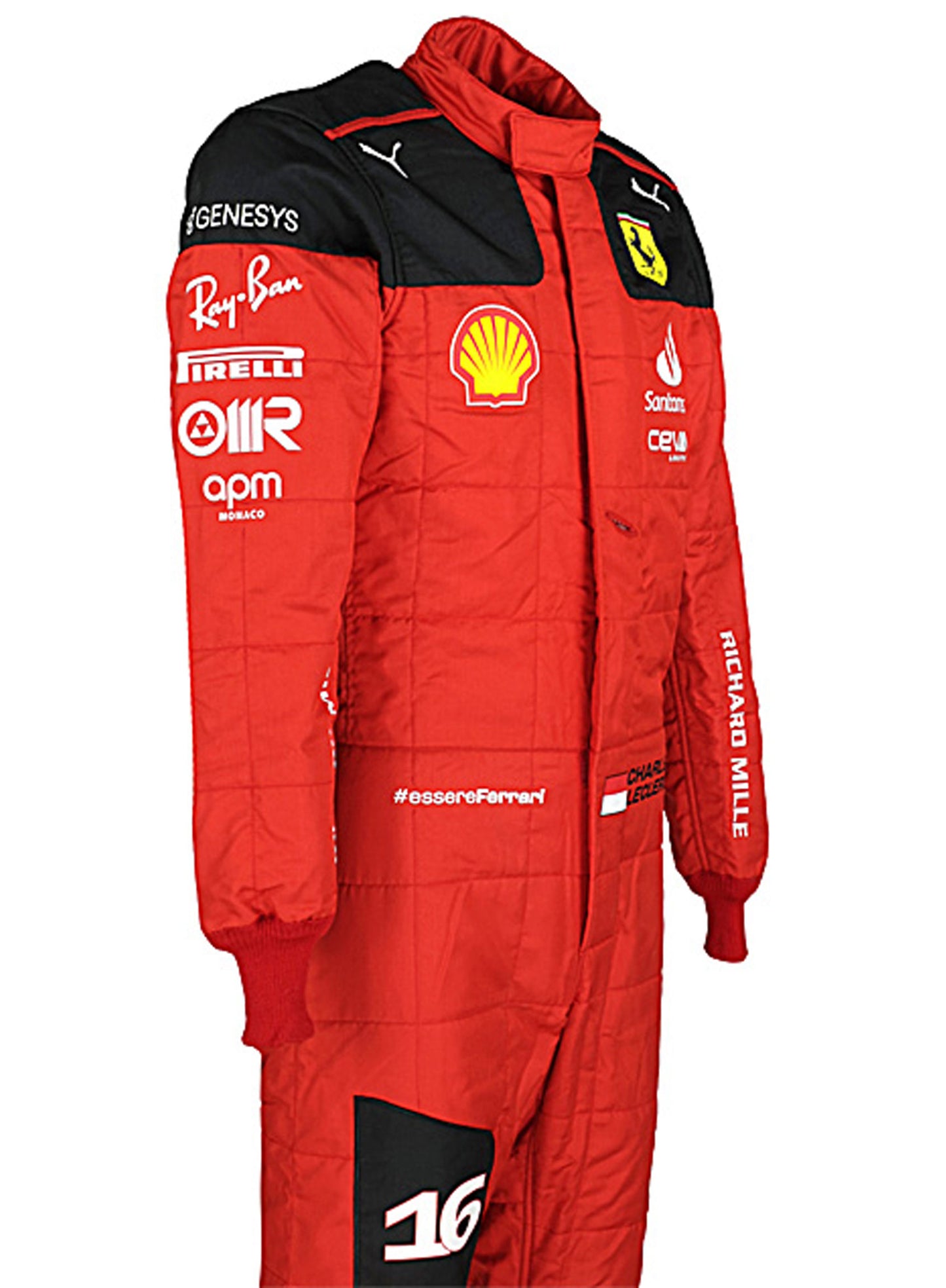 Charles Leclrec Ferrari 2023 F1 Race Suit Go Kart Racing Suit