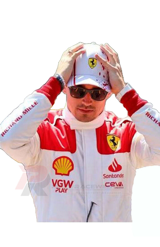 Monaco 2023 Charles Leclrec Ferrari Racing Suit CIK FIA Approved Go Kart Race Suit