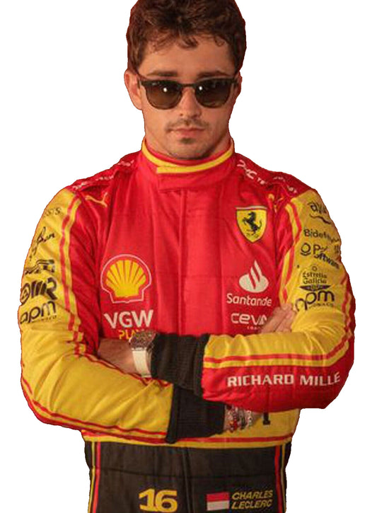 Charles Leclrec Ferrari 2023 New Race Suit Italian Grand Prix Monza Ferrari Race Suit