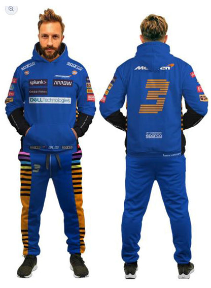 Daniel Ricciardo F1 2022 Hoodie Racing Uniform Clothes Sweatshirt Zip Hoodie Sweat pant