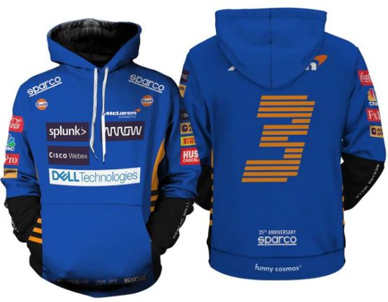 Daniel Ricciardo F1 2022 Hoodie Racing Uniform Clothes Sweatshirt Zip Hoodie Sweat pant