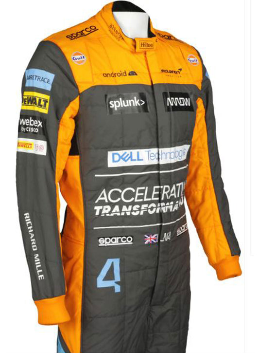 2022 Lando Norris Race Suit CIK FIA Approved Level 2 Go Kart Racing Suit