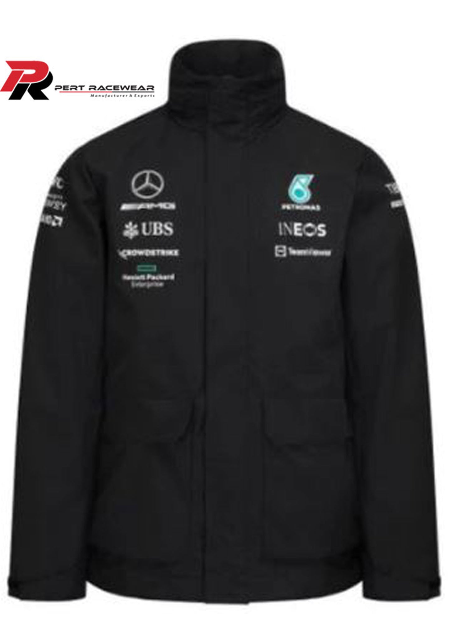 MERCEDES AMG Men's Rain Black Jacket Replica