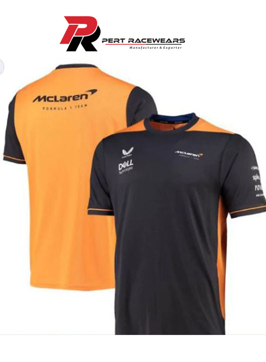 2022 McLaren Team Set Up Grey T-Shirt Race T-Shirts