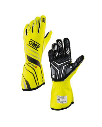 OMP Yellow Go Kart Racing Gloves, All Sizes & Colors Available