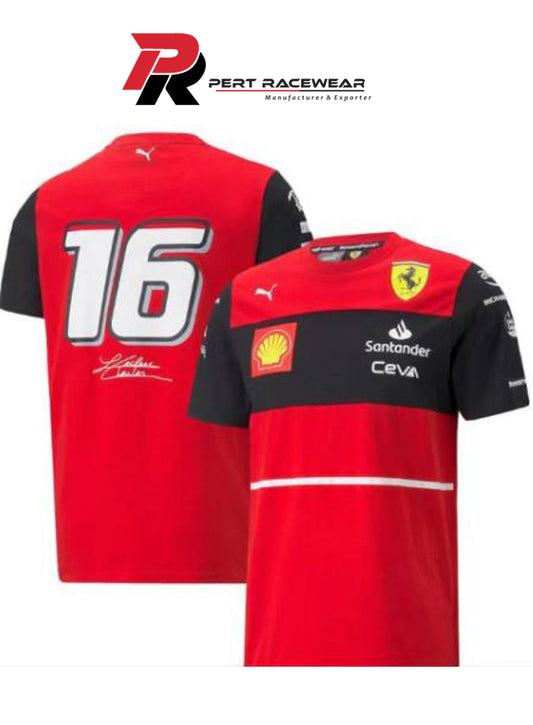 Charles Leclerc 2022 Team Ferrari Racing T-Shirt