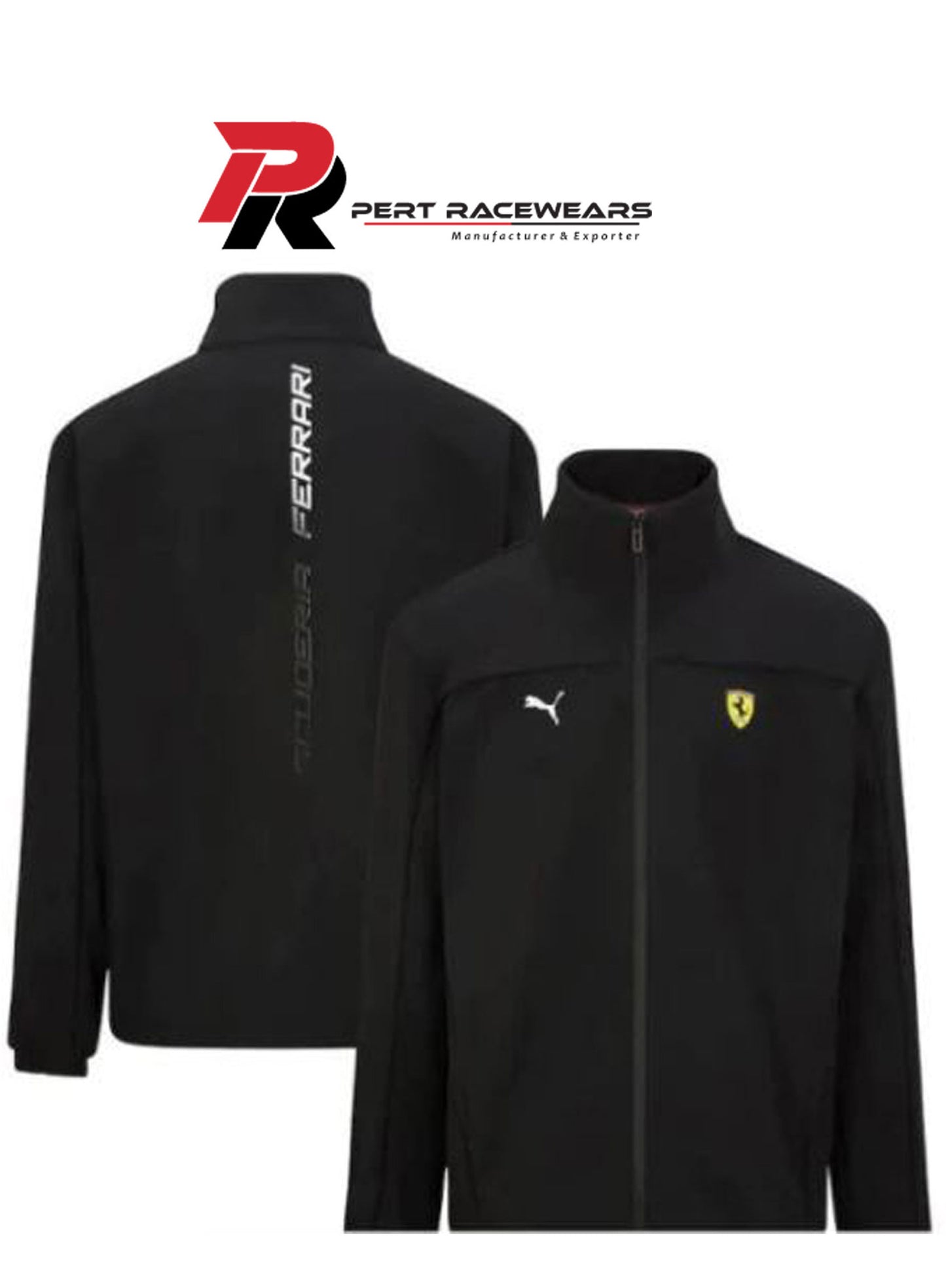 Puma Ferrari Jacket Track Top Black Full Zip Retro Style