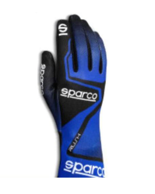 Sparco Blue & Black Go Kart Racing Gloves, All Size Available