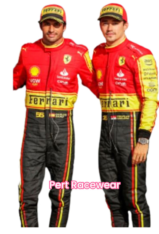 Carlos Sainz Ferrari 2023 Monza Special F1 Race Suit, All Sizes Available