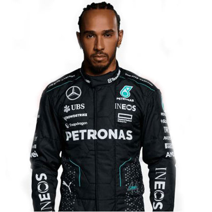 2024 New Model Lewis Hamilton Petronas Mercedes F1 Race Suit Go Kart Racing Suit