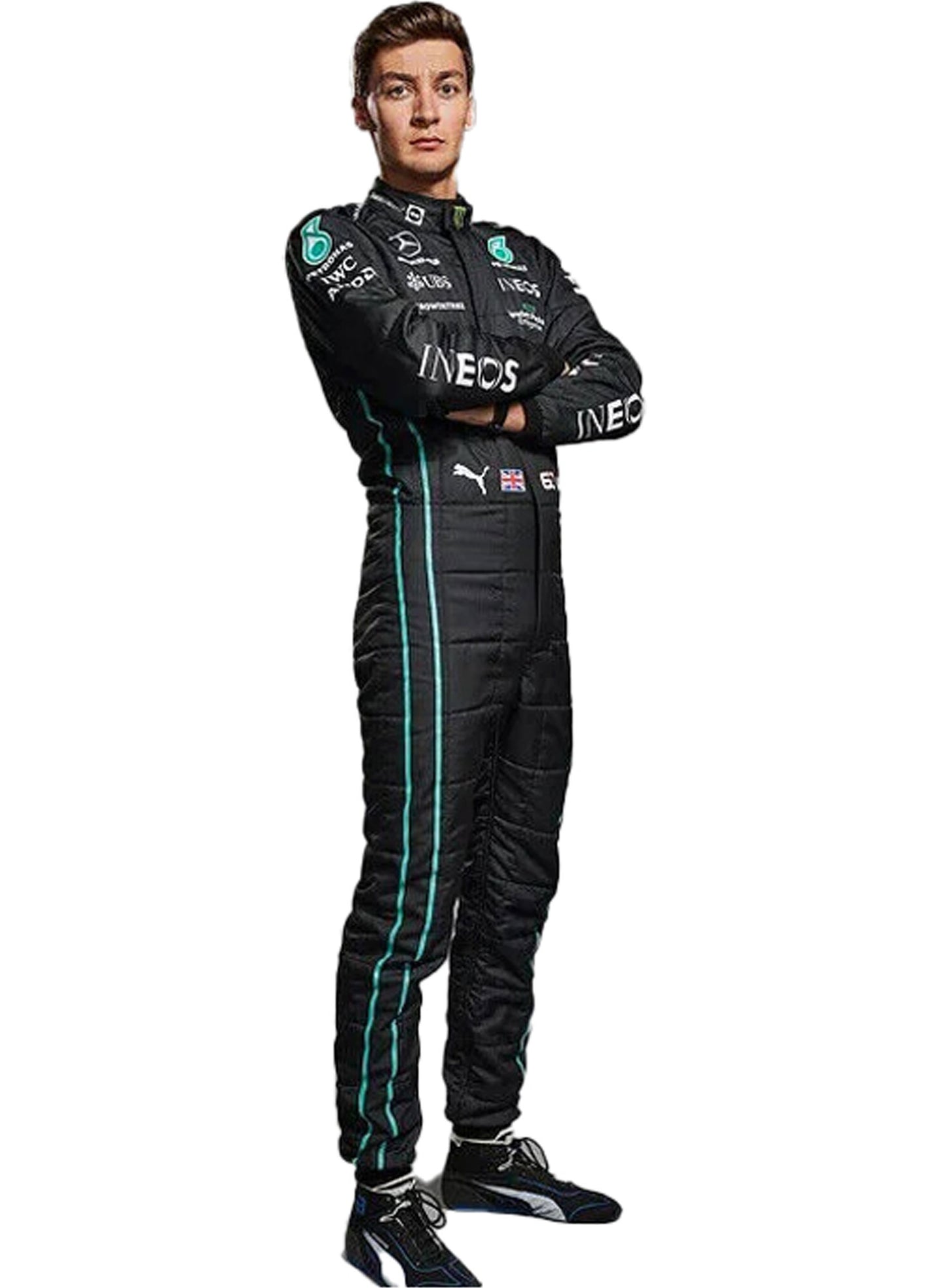 George Russell Petronas 2023 Mercedes F1 Race Suit Go Kart Racing Suit