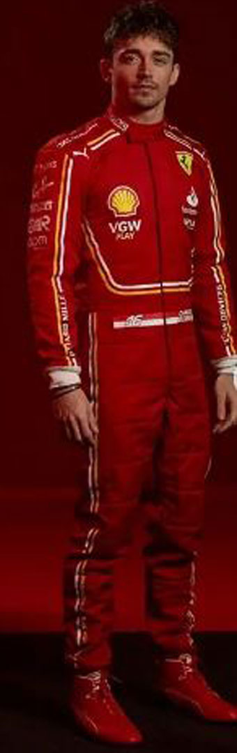 New Model 2024 Charles Leclrec Ferrari F1 Race Suit Go Kart Racing Suit