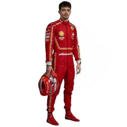 New Model 2024 Charles Leclrec Ferrari F1 Race Suit Go Kart Racing Suit