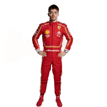 New Model 2024 Charles Leclrec Ferrari F1 Race Suit Go Kart Racing Suit